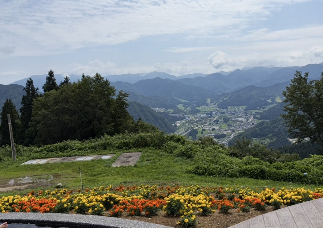 足水スポットからの景色