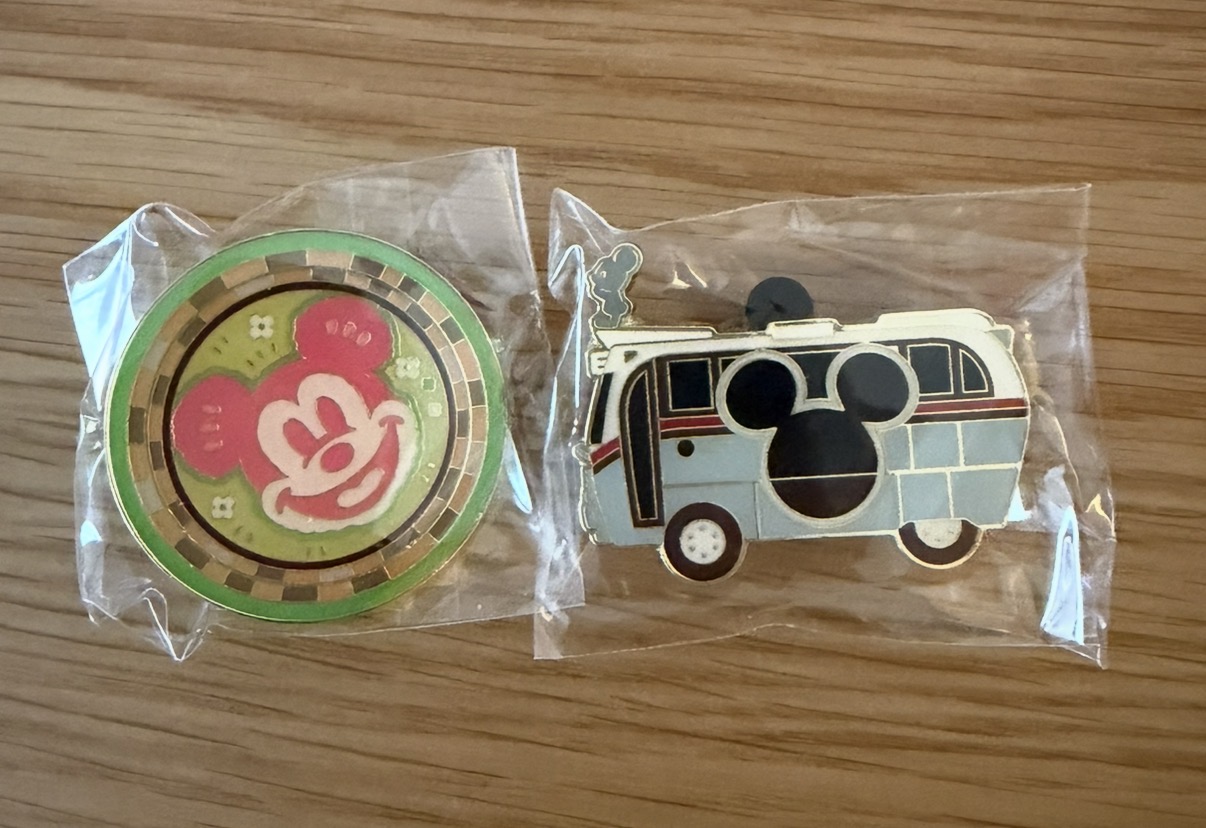 実際に入っていたピンバッジたち